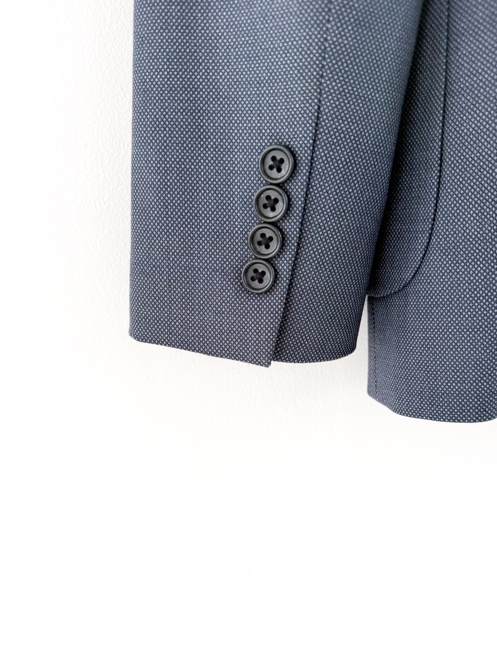 Bonobos Men's Birdseye Blue Italian Wool Textured Sport Coat Blazer 38R Slim Men - Picture 9 of 16